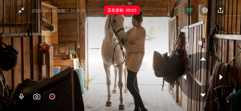 AI horse monitoring app live recording state
